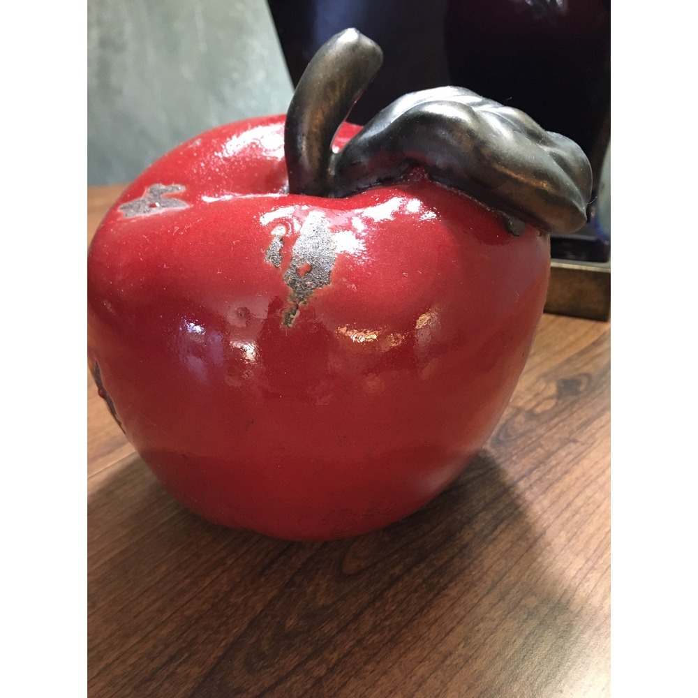 Apple clay or ceramic with a beautiful red glaze